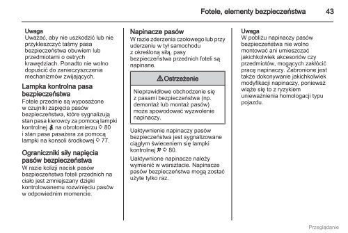 Opel Astra GTC 2012 â Instrukcja obsÅugi â Opel Polska