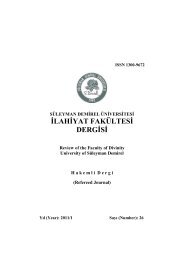 ilahiyat fakültesi dergisi - Bilgi İşlem Daire Başkanlığı ...