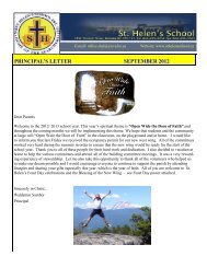 September 2012 Issue - St. Helen's Elementary School