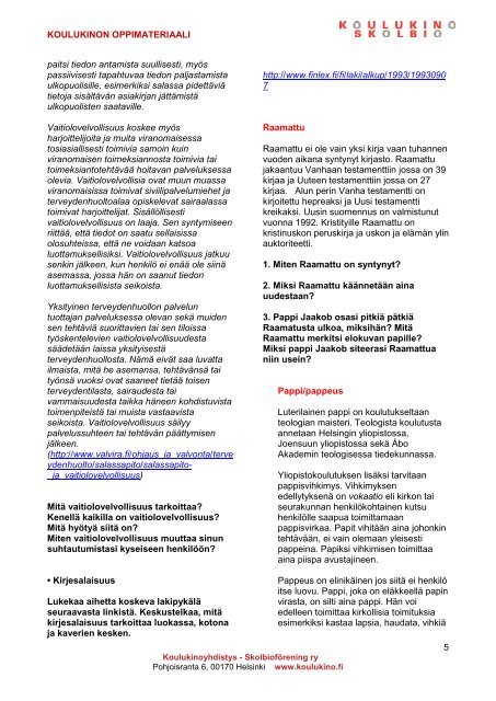 Lataa PDF-muotoinen materiaali tÃ¤stÃ¤ - Koulukino