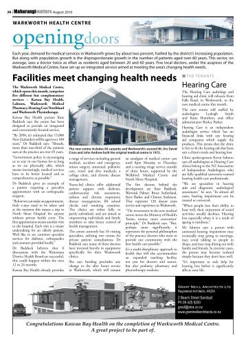 Warkworth Health Centre Feature - Local Matters Newspapers