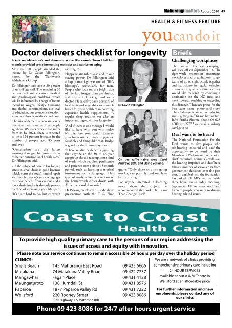 Health and Fitness Feature - Local Matters Newspapers
