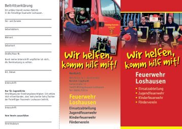 Loshausen: Feuerwehr wirbt um neue Mitglieder
