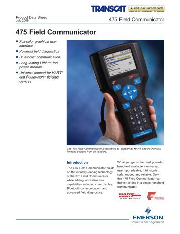 Emerson 475 Field Communicator - Transcat