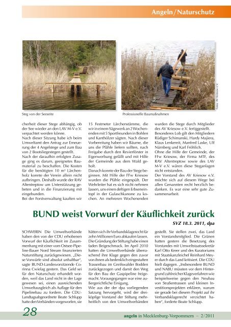 Ausgabe 2-2011 - Landesanglerverband Mecklenburg-Vorpommern ...