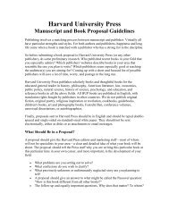 Harvard University Press Manuscript and Book Proposal Guidelines