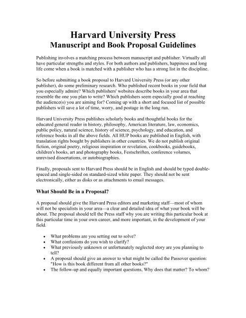 how to write a research proposal harvard