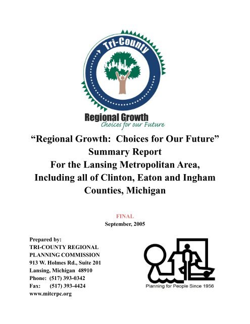 Summary Report for the Lansing Metropolitan Area - Tri-County ...