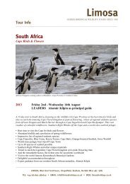 Download Tour Information Pack - Limosa Holidays