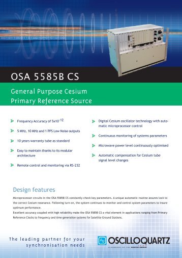 OSA 5585 CS - Primary Reference Source - Oscilloquartz SA