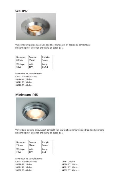 Catalogus 2012 Badkamer Verlichting - R&M verlichting