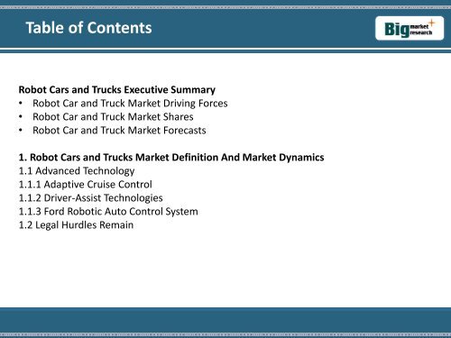 World Robot Cars and Trucks Market Strategies, Growth, Forecast to 2021