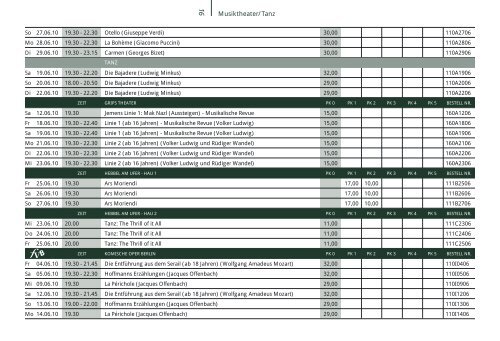 Kultursommer in Brandenburg (ab Seite 5) - Freie Volksbühne Berlin