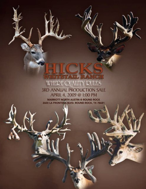 Hicks Whitetail Ranch Production Auction Texas Deer Association Hicks Whitetail Ranch Production Auction Texas Deer Association