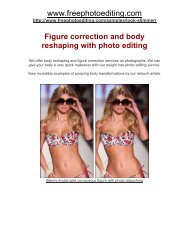 Figure correction and body reshaping with photo editing