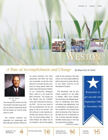 August 2002 - City of Weston