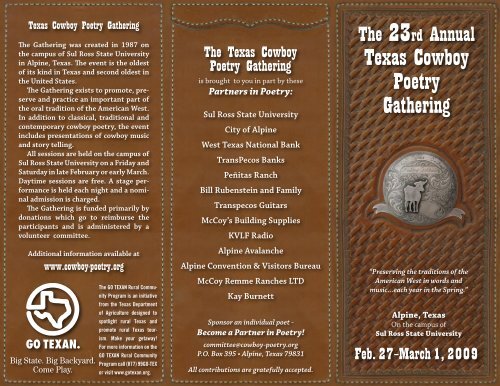 Texas Cowboy Poetry Gathering