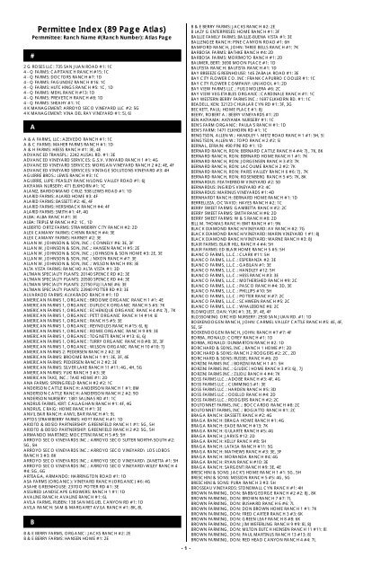 Permittee Index (89 Page Atlas) - Monterey County Agriculture ...