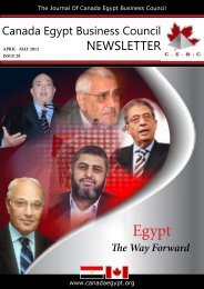 NEWSLETTER - Canada Egypt Business Council