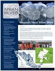 Fact Sheet - Arian Silver Corporation