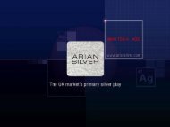 AIM / TSX-V : AGQ - Arian Silver Corporation