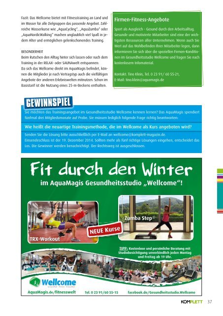 Komplett - Das Sauerlandmagazin Dezember 2014