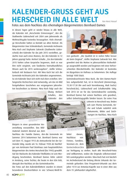 Komplett - Das Sauerlandmagazin Dezember 2014