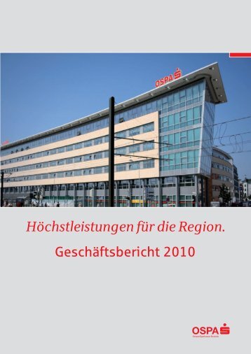 Jahresbilanz zum 31. Dezember 2010 - OstseeSparkasse  Rostock