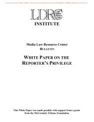 INSTITUTE Media Law Resource Center ... - Directrouter.com