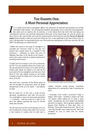 Tun Hussein Onn:A Most Personal Appreciation - ISIS Malaysia