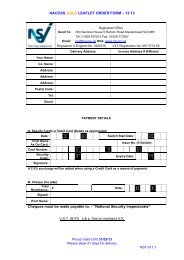 nacoss gold leaflet order form - National Security Inspectorate