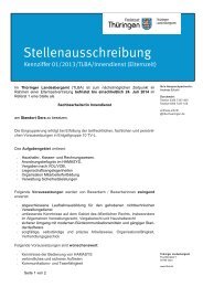 Stellenausschreibung - ThÃ¼ringer Landesbergamt
