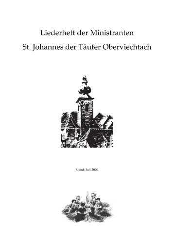 Liederheft der Ministranten St. Johannes der Täufer Oberviechtach