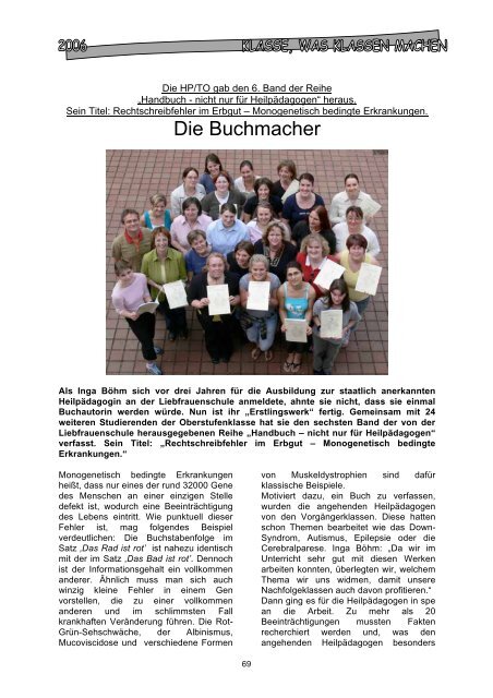 Kontakte 2006 (PDF) - LFS â€“ Liebfrauenschule Geldern