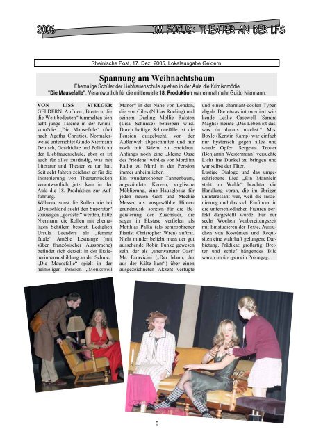 Kontakte 2006 (PDF) - LFS â€“ Liebfrauenschule Geldern