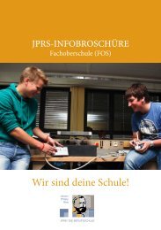 Wir sind deine Schule! JPRS FOS-Infobroschüre 2015/16!