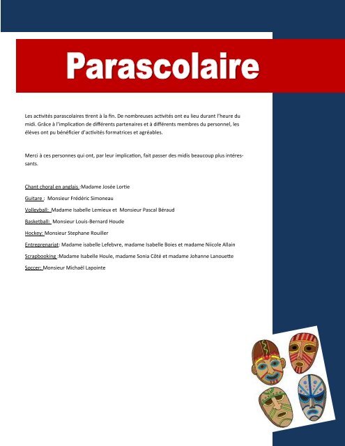 Journal de l’école