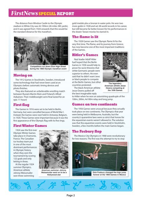 History of the Olympics Special Report and Quiz.pdf - First News