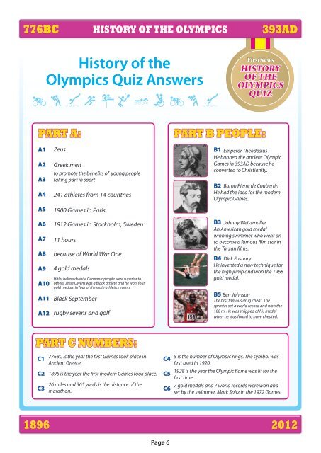 History of the Olympics Special Report and Quiz.pdf - First News