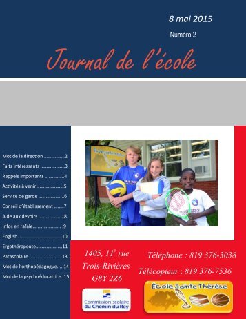 Journal de l’école