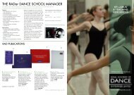 THE RADar DANCE SCHOOL MANAGER - Royal Academy of ...