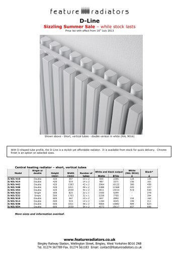 D-Line - Feature Radiators