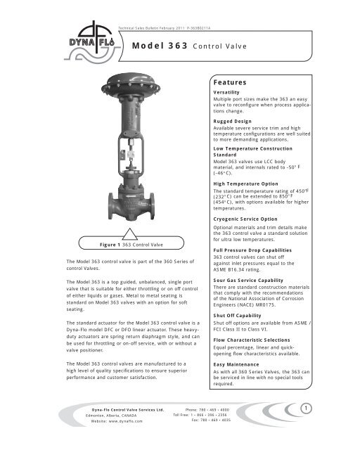 Model 363 Control Valve Features - Flow-Zone