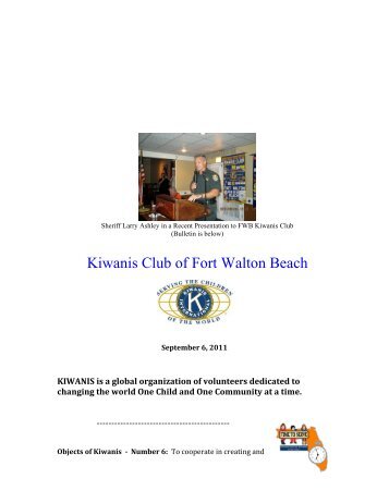 Kiwanis Club of Fort Walton Beach - Okaloosa County Sheriff's Office