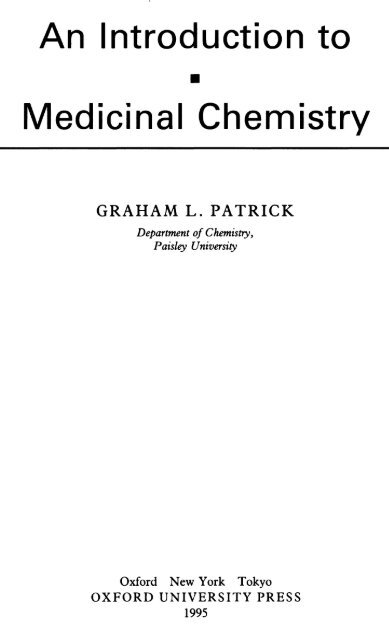 An Introduction to Medicinal Chemistry