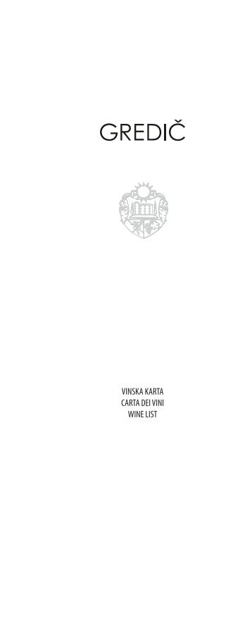 VINSKA KARTA CARTA DEI VINI WINE LIST - GrediÄ