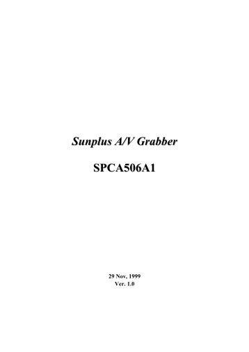 Sunplus A/V Grabber SPCA506A1