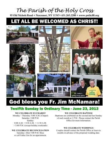 God bless you Fr. Jim McNamara! - Parish of the Holy Cross