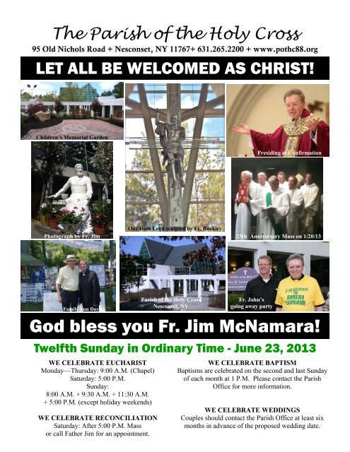 God bless you Fr. Jim McNamara! - Parish of the Holy Cross