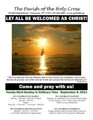 LET ALL BE WELCOMED AS CHRIST! Come and pray with us!